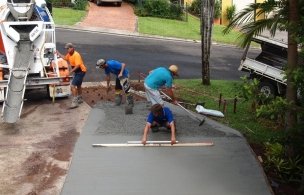 4. Driveway Extension Pour - RBC is a family business in this photo is father, son and cousin